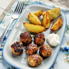 Meatballs with Roasted Pepper