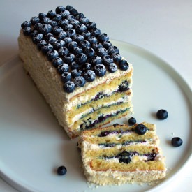 Lemon Blueberry Cream Cake