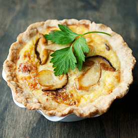 Fresh Porcini Mushroom Quiche