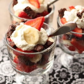 Banana Split Brownie Trifle