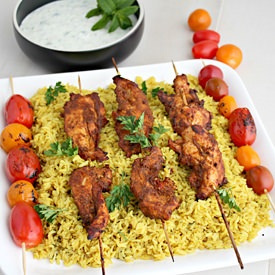 Masala Chicken Skewers