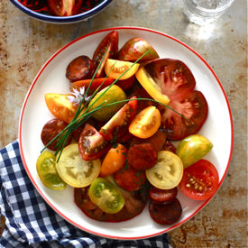 Heirloom Tomato + Chorizo Salad