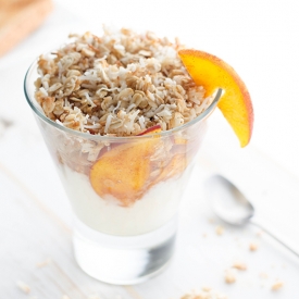 Vegan Peaches and Cream Yoghurt