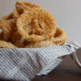 Baked Beer-Battered Onion Rings