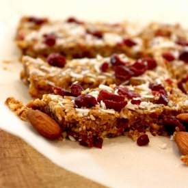 Raw Cranberry Chia Energy Bars