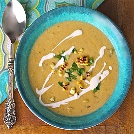 Roasted Hatch Chile & Corn Chowder