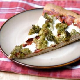 Blackened Lemony Broccoli Pizza