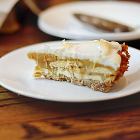 Banana Butterscotch Bourbon Pie