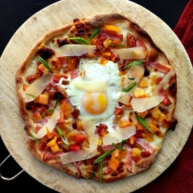 Bacon and Egg Flat Bread