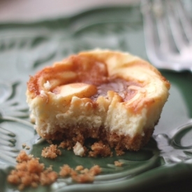 Caramel Swirl Mini Cheesecakes