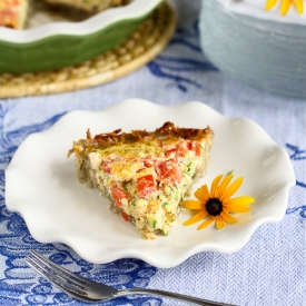 Potato-Crusted Vegetarian Quiche