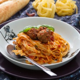 Tagliatelle Meatballs