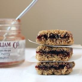 Soft Cherry Butter Oat Bars