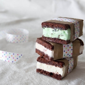 Brownie Ice Cream Sandwiches