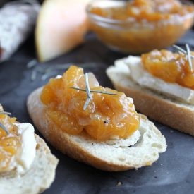 Homemade Peach Chutney and Brie