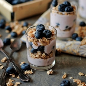 Mini Blueberry and Cherry Parfaits