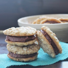 Oatmeal Fudge Sandwich Cookies