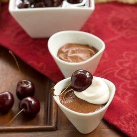 Chocolate Mousse w/ Brandy Cherries