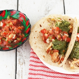 Slow-Cooker Salsa Chicken Tacos