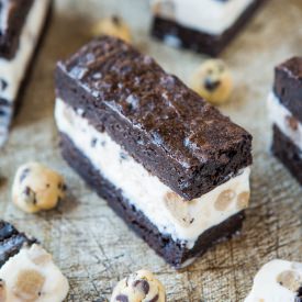 Fudgy Brownie Ice Cream Sandwiches