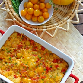 Summer Tomato Cobbler