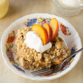 Peach Cobbler Breakfast Casserole