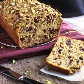 Healthy Cranberry Pistachio Loaf