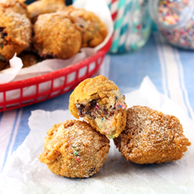 Deep Fried Cake Batter Cookie Dough