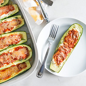 Lasagna Stuffed Zucchini