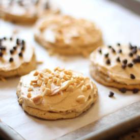 Frosted Peanut Butter Cookies