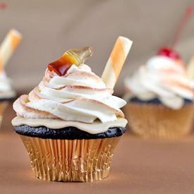 Root Beer Float Cupcakes