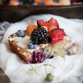 Lavender Plum Berry Sheet Cake