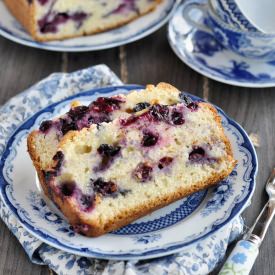 Blueberry Lime Mint Drizzle Cake