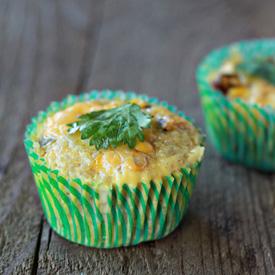 Cheddar Corn Mini Quinoa Frittatas