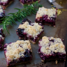 Blueberry Boysenberry Rosemary Bars