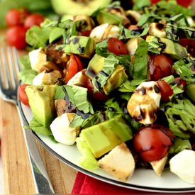 Avocado and Chicken Caprese Salad