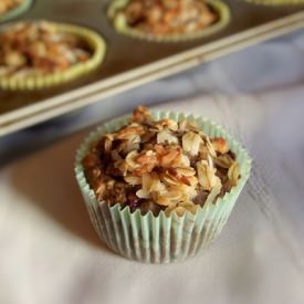 Cherry Oatmeal Crumble Top Muffins