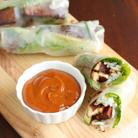 Marinated Tofu Fresh Spring Rolls