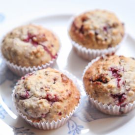 Raspberry Cacao Almond Muffins