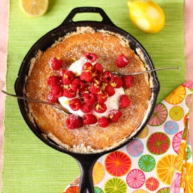 Lemon Raspberry Gooey Butter Cake