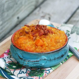 Mashed Carrot Potatoes with Bacon