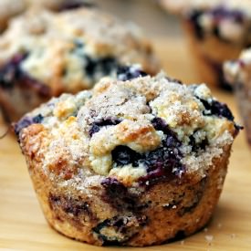 Blueberry Lemon Streusel Muffins