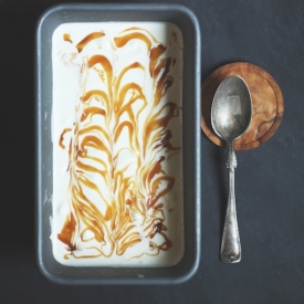 Sour Cream Caramel Swirl Ice Cream