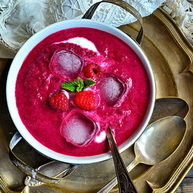 Beet-Raspberry Cold Soup