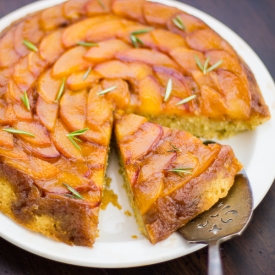 GF Nectarine Rosemary Cake