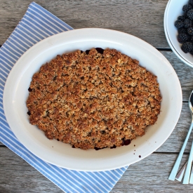 Blackberry, Apple and Maple Crumble