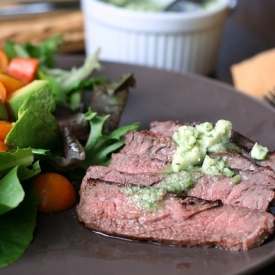 Steak & Garlic Cilantro Butter