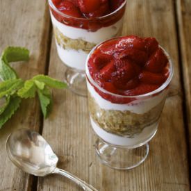 Roasted Strawberry Quinoa Parfaits