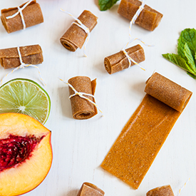 Peach Lime Mint Fruit Rolls