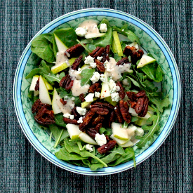 Arugula Salad with Glazed Pecans